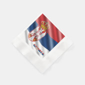 Serbische Flagge Serviette (Ecke)