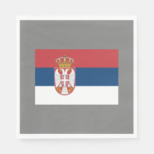 Serbische Flagge Serviette