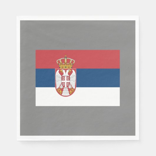 Serbische Flagge Serviette (Vorderseite)