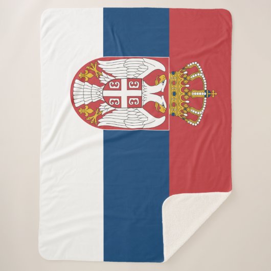 Serbische Flagge Sherpadecke (Vorderseite)