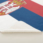 Serbische Flagge Sherpadecke (3/4)