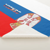 Serbische Flagge Sherpadecke (3/4)