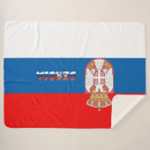 Serbische Flagge Sherpadecke (Vorderseite (Horizontal))