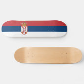 Serbische Flagge Skateboard (Horizontal)