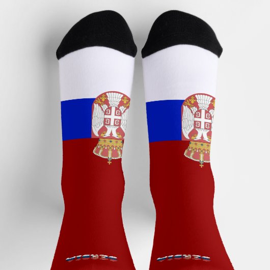 Serbische Flagge Socken (Oben)