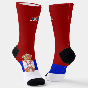 Serbische Flagge Socken