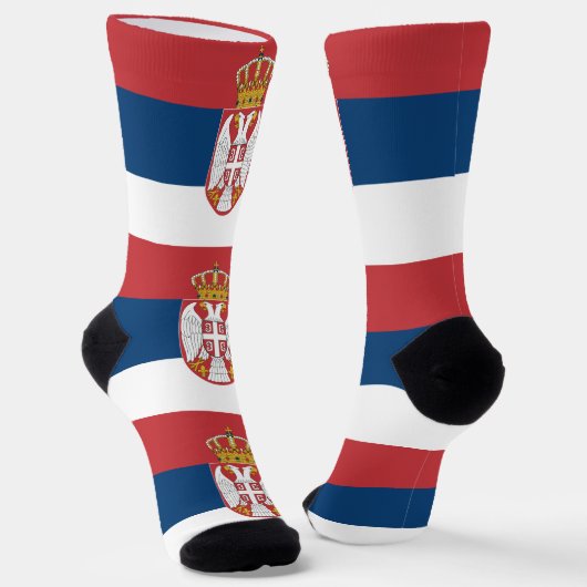 Serbische Flagge Socken (Gewinkelt)