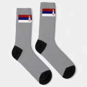 Serbische Flagge Socken (Rechts)