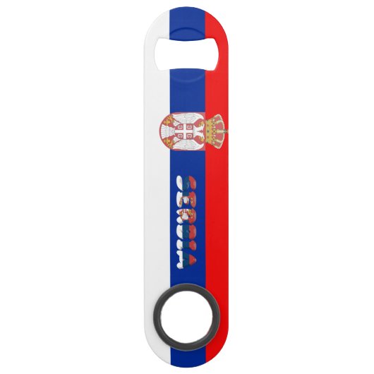 Serbische Flagge Speed Flaschenöffner (Vorderseite)