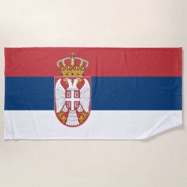 Serbische Flagge Strandtuch