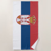Serbische Flagge Strandtuch (Vorderseite)
