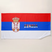 Serbische Flagge Strandtuch (Vorderseite)