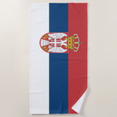 Serbische Flagge Strandtuch (Vorderseite)