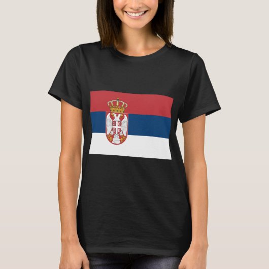 Serbische Flagge T-Shirt (Vorderseite)