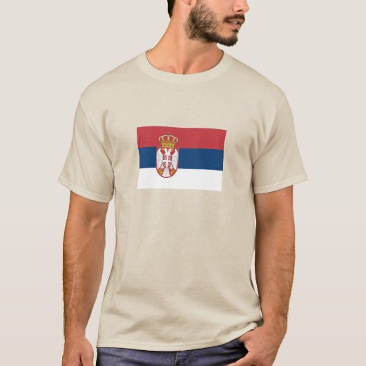 Serbische Flagge T-Shirt (Vorderseite)