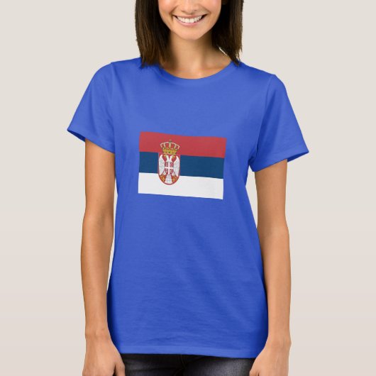 Serbische Flagge T-Shirt (Vorderseite)