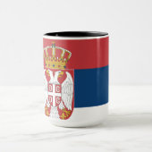 Serbische Flagge Tasse (Zentrum)