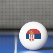 Serbische Flagge Tischtennisball (Netto)