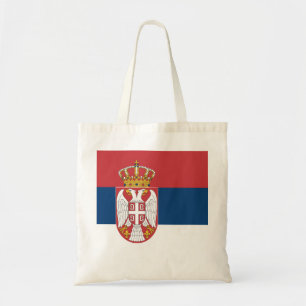Serbische Flagge Tragetasche