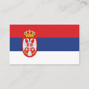 Serbische Flagge Visitenkarte