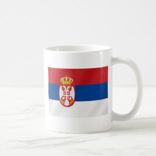 Serbische Flagge von Serbien - führen Sie für Kaffeetasse
