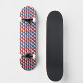 Serbische Flaggenfarben Herz-Muster Skateboard (Vorderseite)