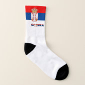Serbische Flaggensocken Socken (Rechts - Außen)