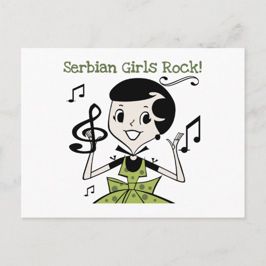 Serbische Girls Rock Postkarte (Vorderseite)