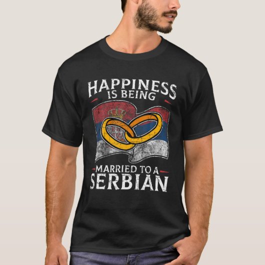 Serbische Hochzeitsrepublik Serbien - Flaggenstaat T-Shirt (Vorderseite)