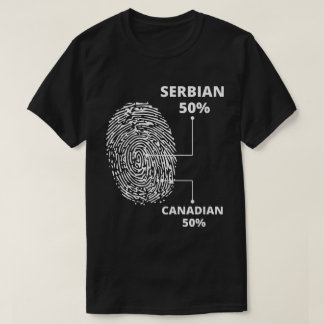 Serbische kanadische Fingerabdruck T-Shirt