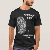 Serbische kanadische Fingerabdruck T-Shirt (Vorderseite)