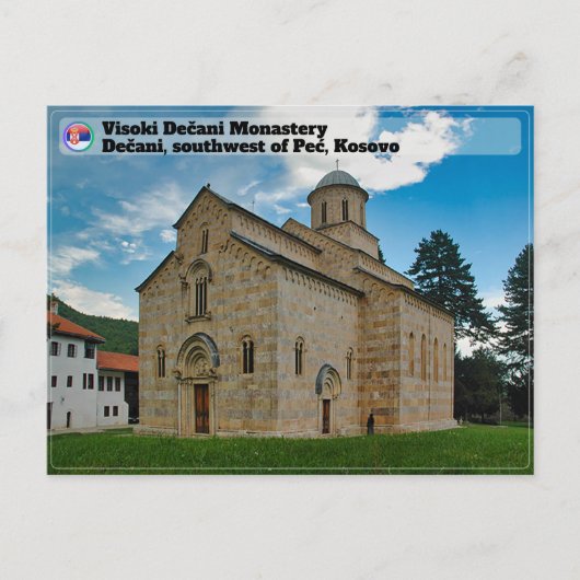 SERBISCHE KLÖSTER - Kloster Visoki Dečani Postkarte (Vorderseite)