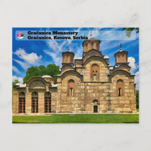 SERBISCHE KLÖSTER - Orthodoxes Kloster Gračanica Postkarte