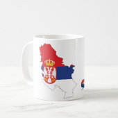 Serbische Landesflagge Kaffeetasse (Vorderseite Links)