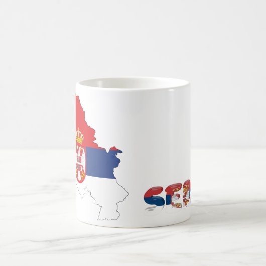 Serbische Landesflagge Kaffeetasse (Mittel)