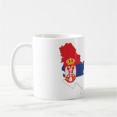 Serbische Landesflagge Kaffeetasse (Links)