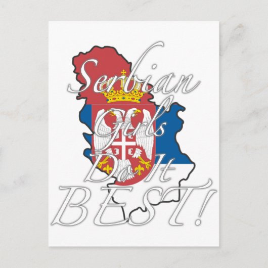 Serbische Mädchen machen es am besten! Postkarte (Vorderseite)