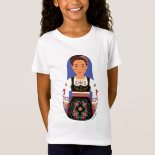 Serbische Matryoshka-Girls' T-Shirt