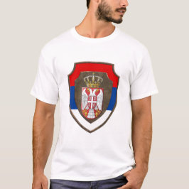 Serbische Mittelalterschild Neues Wappen Serbiens T-Shirt