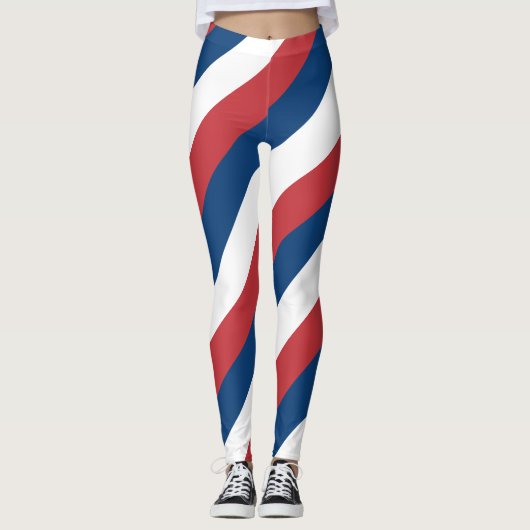 Serbische Nationalfarben für Flaggen - Diagonal ge Leggings (Vorderseite)