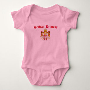 Serbische Prinzessin (mit serbischer Wappen) Baby Strampler