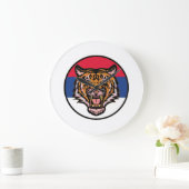 Serbische Tiger-Uhr Große Wanduhr (Zuhause)