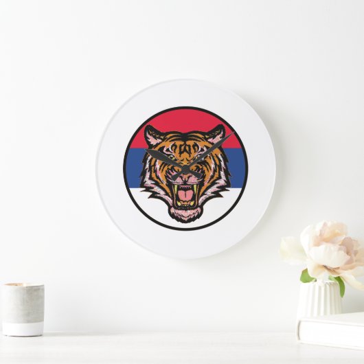 Serbische Tiger-Uhr Große Wanduhr (Zuhause)