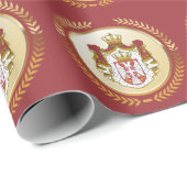 Serbische Wappen Geschenkpapier (Rolleneckpunkt)