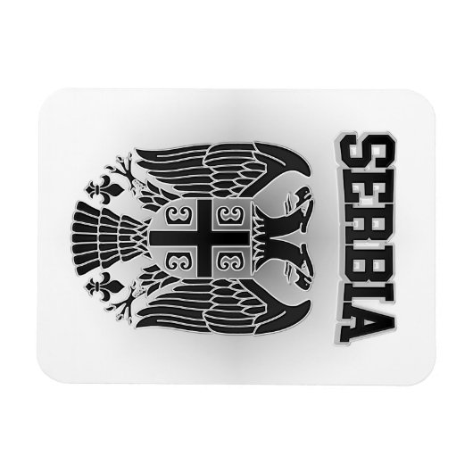 Serbische Wappen Magnet (Horizontal)