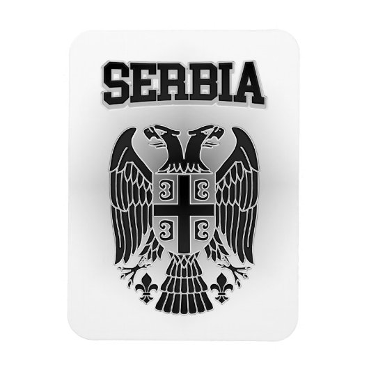 Serbische Wappen Magnet (Vertikal)
