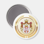 Serbische Wappen Magnet (Vorderseite/Rückseite)