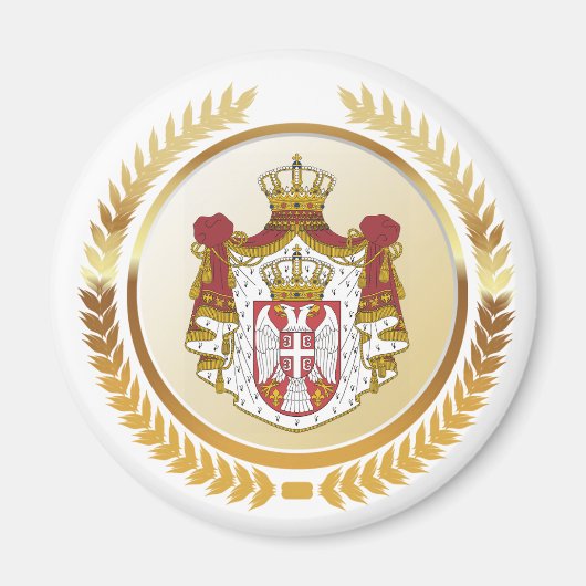 Serbische Wappen Magnet (Vorne)
