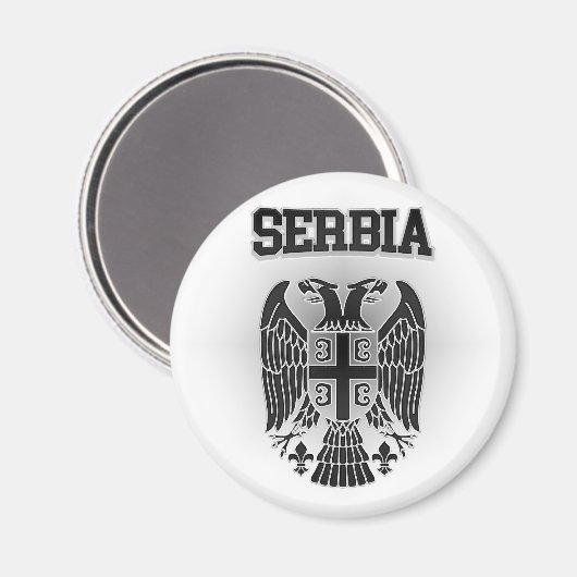 Serbische Wappen Magnet (Vorderseite/Rückseite)