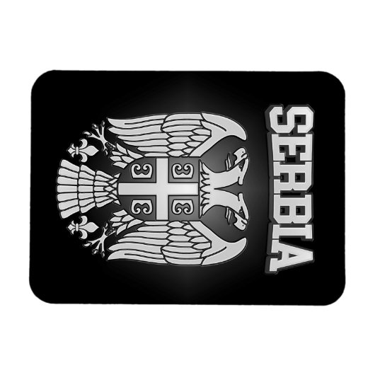 Serbische Wappen Magnet (Horizontal)